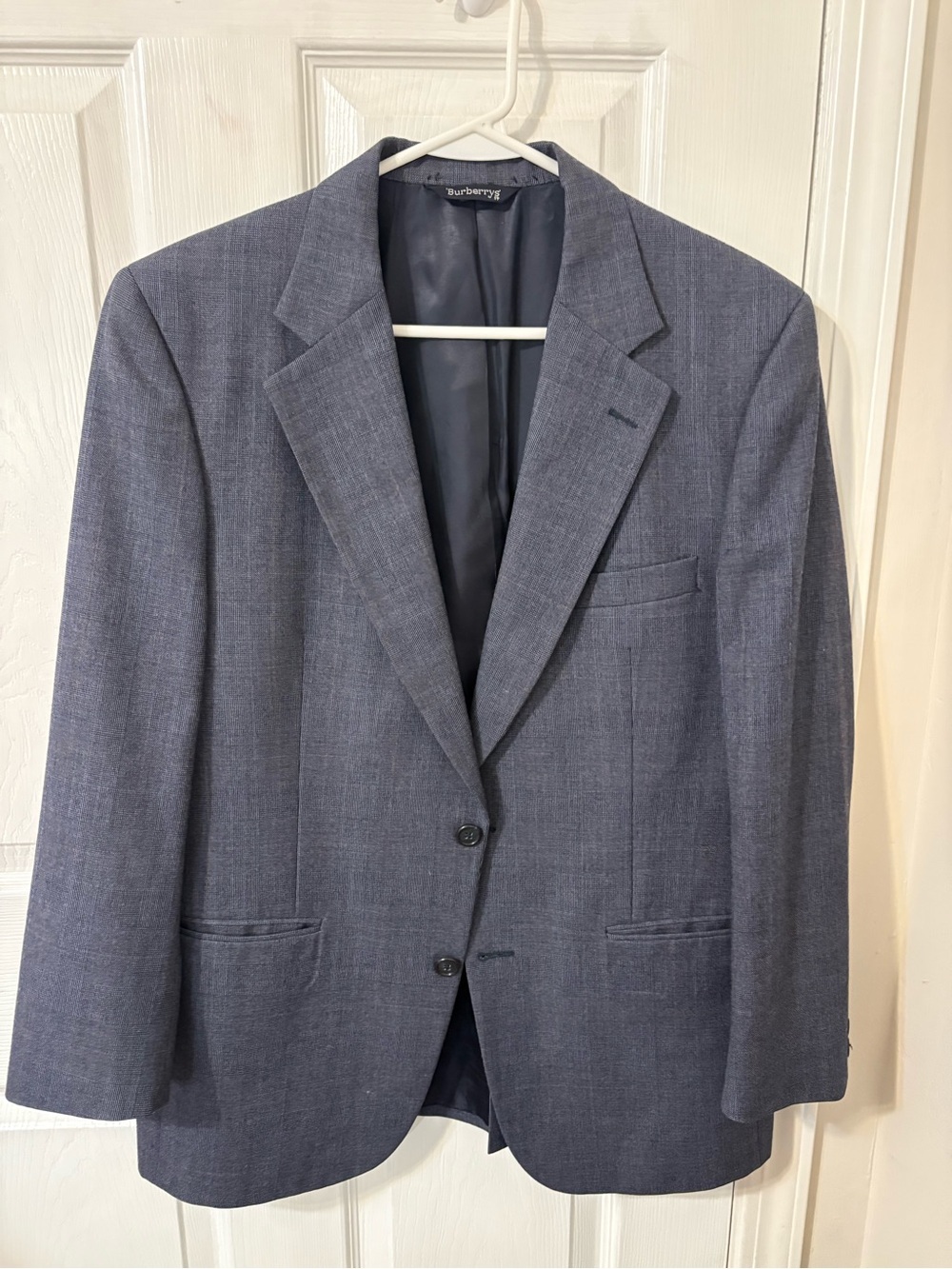 Burberry Men's Gray-Blue Wool Blend Sport Coat